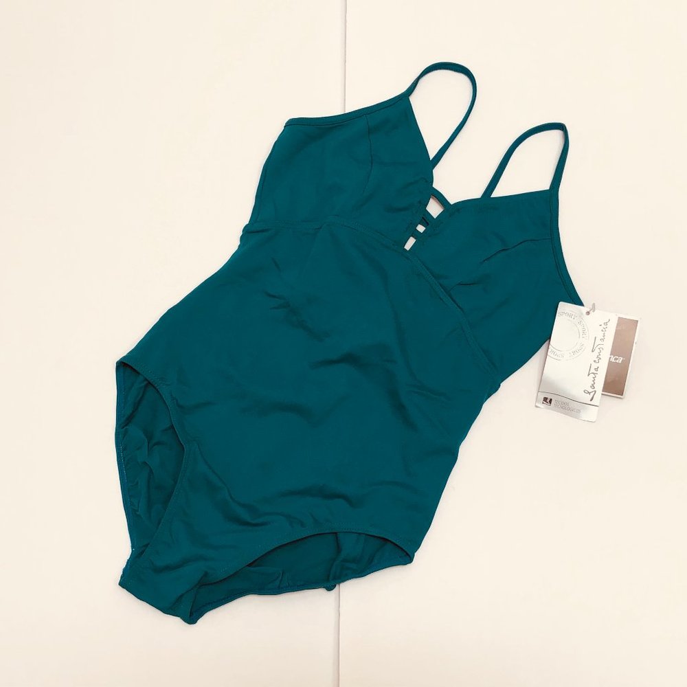 NWT So Dance Adult Women Leotard Trop Green S L XL - Picture 1 of 5